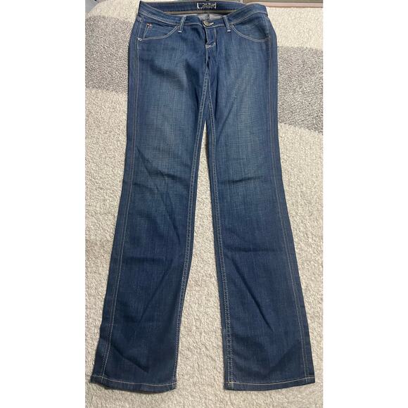 Hudson Womens 28 Flare Y2K 90s Low Rise Jeans Blue Made in USA *tiny flaw - Picture 1 of 15